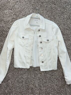 Dear John White Cropped Denim Jacket